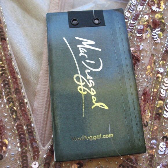 Mac Duggal 5002 Womens EMBELLISHED FRONT SLIT LONG SLEEVE GOWN - Picture 15 of 16